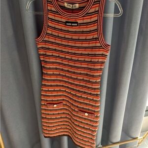 Miu Miu Striped Orange Y2K Maxi Dress